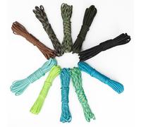 Cozary 10 Couleurs×6m/19ft Paracorde, Cordelette Kit, Paracorde 4mm, Résistante Corde 7 Brins en Nylon, 250kg Charge Maximale, pour Survie en Plein Air, Camping, DIY Bracelet, Longueur Totale 196ft