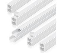 Cozary 10 Pièces Goulotte Passe Cable, Goulotte Electrique Adhésive (0.4mx15mmx10mm), Cable Management pour Montage au Mur, Gestion des Câbles de Bureau