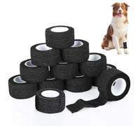 Cozary 12 Rouleaux de Bandes Élastiques Auto-adhésives, 2.5 cm x 4.5 m Bandage Autoadhésif Non Tessuto, Imperméable & Respirant, Parfait pour Animaux de Compagnie et Blessures Sportives