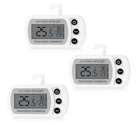 Cozary 3 Pièces Thermometre Frigo Numérique, Magnétique Thermomètre Cuisine pour Refrigerateur avec Crochet, Écran LCD Facile à Lire, pour Restaurants, Bars, Cafés