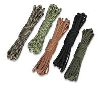 Cozary 5 Couleurs×6m/19ft Paracorde, Cordelette Kit, Paracorde 4mm, Résistante Corde 7 Brins en Nylon, 250kg Charge Maximale, pour Survie en Plein Air, Camping, DIY Bracelet, Longueur Totale 98ft