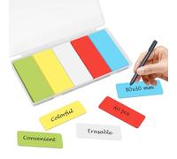 Cozary 80 Pièces Magnetic Etiquette, 80x30mm Magnetique Étiquette Effaçable et Réutilisable, Inscriptibles Rectangulaire Aimant Tableau Blanc pour Frigo