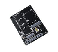 Cozary Adaptateur M.2 vers SATA 6 Gbit/s Transfert rapide mSATA/M.2 NGFF | Convertisseur 2 en 1 pour SSD mSATA/M.2 NGFF vers SATA III 2,5" avec 3 vis de montage, prend en charge la M