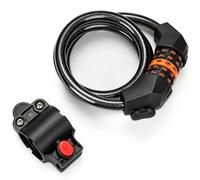 Cozary Antivol Velo, Antivol Trotinette Electrique avec 5 Chiffres Intelligente Code, Longueur du Cadenas 120 cm - Diamètre du Câble en Acier 12 mm, pour Vélo, Scooter, Moto, Portail Vélo, Noir