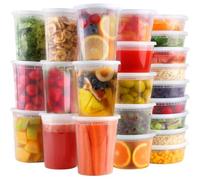 Cozary Boîte Alimentaire Plastique 48 pièces (32Oz/16Oz/8Oz) Boîte Hermétique Alimentaire - Boîte Congélation Alimentaire pour micro-ondes & congélateur