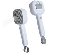 Cozary Brosse Chat Vapeur,4 en 1 Brosse à Vapeur pour Chat Chien avec Bouton de Déverrouillage avec Spray&Lampe Antifongique pour Massage,Soins,pour à Poils Courts et Longs pour Chats,Chiens,Lapins