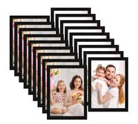 Cozary Cadre Photo 10x15 Lot 18 Noir, Cadre Multi Photo pour Mur et Table