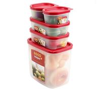 Cozary Conservation Alimentaires Hermétiques avec Couvercles, 5 Pièces Boîtes Alimentaires, Sans BPA, Meal Prep Containers pour Rangement Cuisine, Congélation et Micro-ondes