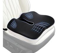 Cozary Coussin Rehausseur Voiture Conducteur Ergonomique | Coussin de Siège en Mousse Mémoire avec Sangle Anti-Dérapante | pour Améliorer la Visibilité et Soulager Le Dos | Housse Respirante Lavable