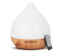 Cozary Diffuseur d'Huile Essentielle, 400ml Ultrasonique Diffuseur Huiles Essentielles Electrique avec Télécommande 3 Minuterie, 7 Couleurs LED Humidificateur d'air, Arrêt Automatique