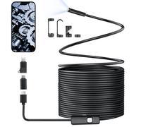 Cozary Endoscopique Caméra d'inspection de Serpent 1920P, Camera Endoscopique Endoscope Camera 10M(32.8ft), Câble Semi Rigide, IP67 Étanche avec 8 lumières LED, pour Réparation Auto, Plomberie, Maison