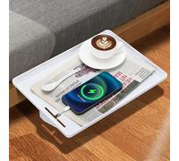 Cozary Étagère de Chevet Suspendue pour lit, Table de Nuit Suspendue, Table de Chevet à Suspendre de Loft, Plateau de Lit, Accessoires Essentiels pour Dortoir Universitaire - Blanc