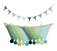 Cozary Fanions Guinguette en Tissu, Banderole Guirlande Fanion pour Chambre d'enfant, Bannière Suspendre pour Chambre à Coucher, Guirlande Anniversaire ou Décoration pour Bébé, Fête, Mariage