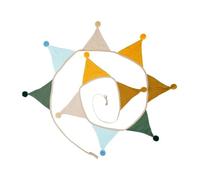 Cozary Fanions Guirlande, Guirlande de Fanions pour Chambre d'enfant en Tissu, Bannière De Drapeau À Suspendre pour Chambre à Coucher, Fêtes d'anniversaire ou Décoration