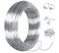 Cozary Fil Aluminium 1mm x 30 M, Fil de Fer Souple Loisir Creatif, Fil d'artisanat en Aluminium pour DIY Bijoux et Art Floral Fabrication de Bijoux