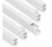 Cozary Goulotte Passe Cable (400mmx15mmx10mm), 10 Pièces Goulotte Electrique Adhésive, Cable Management pour Montage au Mur, Gestion des Câbles de Bureau