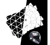 Cozary Kit 96 Stickers Autocollant Réfléchissant, Bandes Stickers Rétro Réfléchissants, Autocollant Moto Rétro Sécurité Haute Visibilité Nuit, pour Casque Moto, Vélo Trottinette, Noir