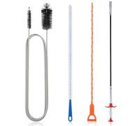 Cozary Lot de 4 Deboucheur Canalisation, Brosse Nettoyage Deboucheur Canalisation, Kit Debouchage Cheveux Douche Pince à Griffes Flexible pour Débouchage de Canalisation pour Cuisine Douche