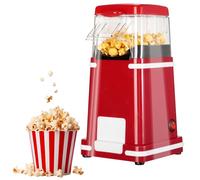 Cozary Machine à pop-corn, 1200W Popcorn Machine à Air Chaud avec Gobelet Doseur, à Bouton Unique, Sans Huile, Parfaite Pour Les Cinémas Maison, Les Soirées Cinéma, Les Fêtes,Noël,Rétro