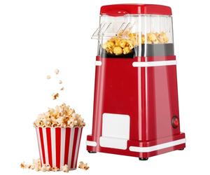 Cozary Machine à pop-corn, 1200W Popcorn Machine à Air Chaud avec Gobelet Doseur, à Bouton Unique, Sans Huile, Parfaite Pour Les Cinémas Maison, Les Soirées Cinéma, Les Fêtes,Noël,Rétro