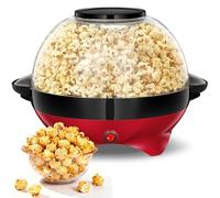 Cozary Machine a Pop Corn, Machine à Pop Corn 5L Grande pour la Maison, avec Revêtement Antiadhésif et Surface de Chauffe Amovible, Machine Pop Corn Silencieuse et Rapide Pour Sucre et Huile