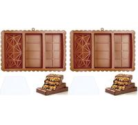 Cozary Moule Tablette Chocolat, 3 EN 1 Moule Silicone Tablette de Chocolat Profond, Sans BPA, Antiadhésif, -40-230°C, avec Spatule, Pour Faire Du Chocolat, Fondant, Gelée (Lot de 2)