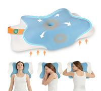 Cozary Oreiller Ergonomique Cervical, Oreiller Memoire Forme, Coussin Cervicales pour Dormeurs de Côté, de Dos et sur Le Ventre
