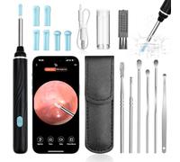 Cozary Otoscope Oreille 1080P HD Camera Iscope Étanche Nettoyant Oreille Avec 6 Lumières LED Outil de Nettoyage d'oreille Adapté aux Smartphones et Tablettes IOS et Android