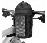 Cozary Porte Bidon Velo Universel sans Vis, Support 2 en 1 avec Pochette Filet - Montage Rapide Porte Gourde Velo Résistant pour VTT, Ville, Poussette, Fauteuil Roulant