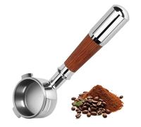Cozary Porte-filtre Sans Fond de 54 mm, 3 Oreilles, Poignée en Bois, Acier Inoxydable et Poignée, Compatible avec Breville Espresso Machines 870/878/880, Pour Usage Domestique et Dans Les Cafés