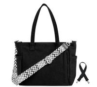 Cozary Sac Cabas Velours Côtelé Grand Format avec Fermeture Éclair