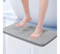 Cozary Tapis de Bain 80 x 50 cm, Tapis de Bain en Mousse à Mémoire de Forme, Tapis de Douche Absorbant, Lavable en Machine, Antidérapant, pour Le Salon, la Salle de Bain, la Douche, la Baignoire