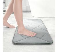 Cozary Tapis de Bain Antiderapant 50 x 80 cm, Tapis de Bain en Mousse à Mémoire de Forme, Tapis de Douche Absorbant, Lavable en Machine, pour Le Salon, la Salle de Bain, la Douche, la Baignoire
