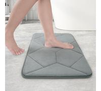 Cozary Tapis de Bain Antiderapant 60 x 40 cm, Tapis de Bain en Mousse à Mémoire de Forme, Tapis de Douche Absorbant, Lavable en Machine, pour Le Salon, la Salle de Bain, la Douche, la Baignoire