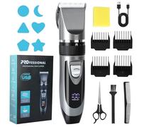 Cozary Tondeuse Barbe Homme, Tondeuse Cheveux Hommes, Rasoir Electriques Hommes avec Écran LED, Recharge USB, 4 Peignes de Guidage, Sans Fil, Rasoir Barbe Silencieuse pour les Enfant et la Famille