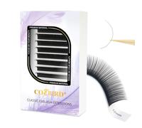 COZBIRD Extension Cils a Cils Volume Russe Individuels Professionnel Classique Naturel Fait Main 12 rangées 0.15 D curl 8-13mm Mix
