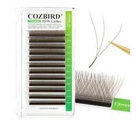 COZBIRD Extension Cils Bouquet Prefait Cils w 3d Marron Volume Russe Extensions de Cils Easy Fan 12 rangées Noir 0.07 C curl 8-12mm Mix