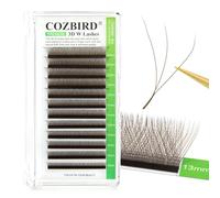COZBIRD Extension Cils Bouquet Prefait Cils w 3d Marron Volume Russe Extensions de Cils Easy Fan 12 rangées Noir 0.07 C curl 8-15mm Mix