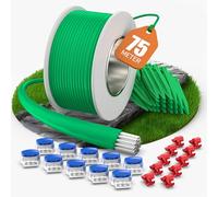 COZCLAM 75m Câble Périphérique pour Robot Tondeuse, Kit Universel | Kit de Fil Périphérique avec 50 Piquets, 10 Connecteurs, 10 Bornes de Connexion, Compatible avec Gardena/Bosch/Worx