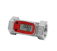 COZERI Compteur d'eau avec entrée en laiton Débitmètre à affichage numérique, débitmètre électronique, compteur d'eau liquide 1/1, 5/2 pouces(1.5 inch)