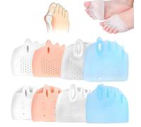 COZERI Hyggear Lot de 8 séparateurs d'orteils en silicone - Redresseurs d'orteils ergonomiques pour chevauchement/orteils en marteau, séparateurs réutilisables et respirants pour femme, idéal pour un
