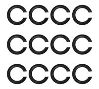 COZERI Lot de 12 bagues réductrices pour abat-jour E27 vers E14 - 42 mm à 29 mm en plastique pour abat-jour à vis de remplacement (noir)