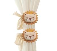 COZERI Lot de 2 embrasses de rideaux en forme de lions de dessin animé - Décoration pour chambre d'enfant - Avec motif animal - Sans perçage