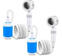 cozidia Douche de camping mobile avec pompe à eau rechargeable, pommeau de douche portable léger pour camping, randonnée, plage, entretien jardin et lavage voiture