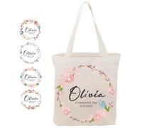 Cozifitgear Sac fourre-tout personnalisé pour la fête des mères pour femmes, sac de transport personnalisé, sac de courses réutilisable, cadeaux pour maman, demoiselles d'honneur, enterrement de vie