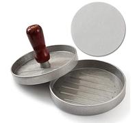 Cozihom Ensemble de presse à hamburger et de papier à galettes, presse à hamburger, presse à grill, moule à galettes avec 120 feuilles de papier à galette de cire