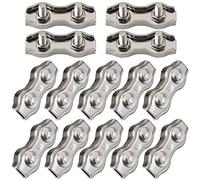 Cozihom Lot de 14 serre-câbles Duplex en acier inoxydable M3 de 1/8"