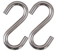 Cozihom Lot de 2 crochets en S robustes en acier inoxydable 304, hamac de 7,6 cm, crochets en S pivotants, crochets utilitaires de qualité industrielle