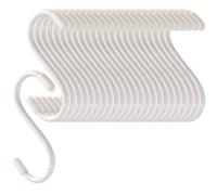 Cozihom Lot de 24 crochets en S robustes revêtus de vinyle, crochets en S revêtus de caoutchouc, cintres en S en métal antidérapant extra épais pour placard, jardin, garage, cuisine, suspension