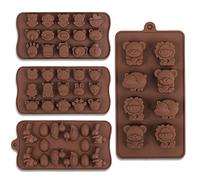 Cozihom Lot de 4 moules à chocolat en silicone de qualité alimentaire pour chocolat, bonbons, gelée, glaçons